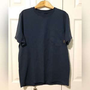 NWOT HAWK Short Sleeve Pocket Tee Shirt Men's M Navy Blue 100% Cotton Wo…